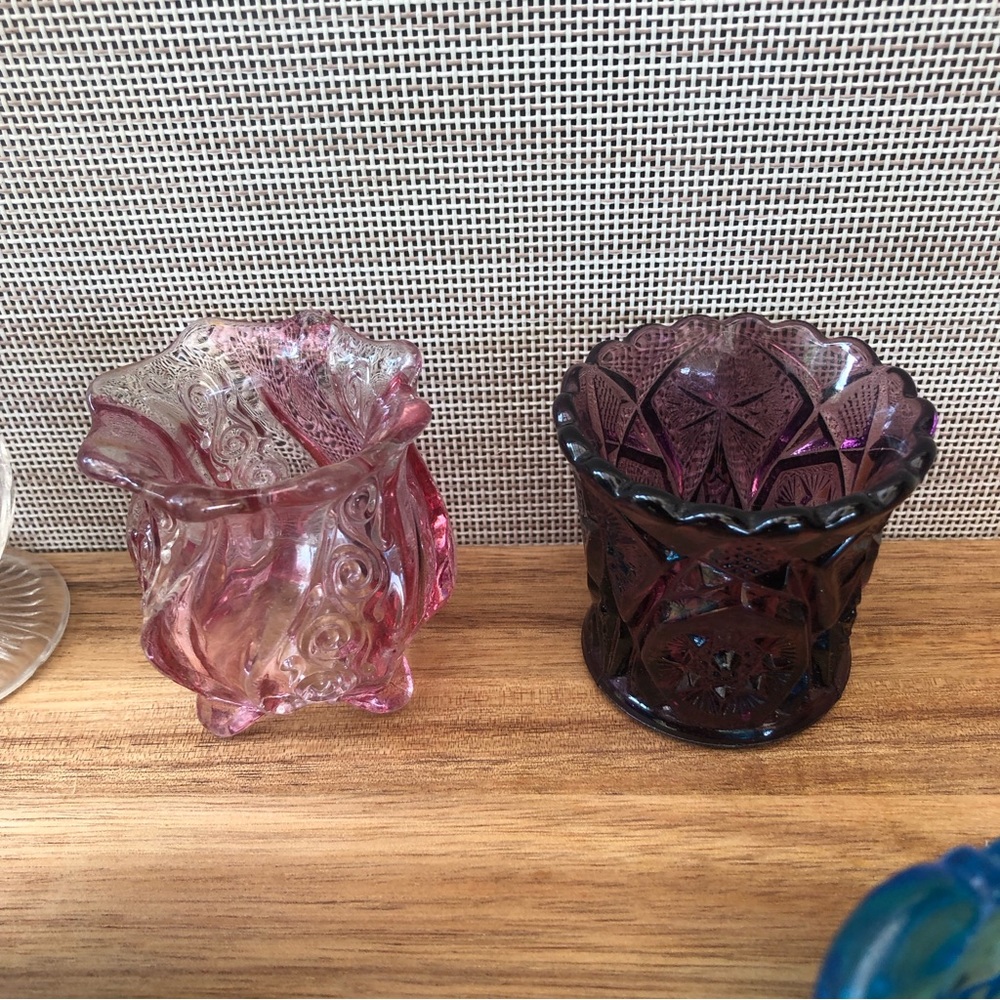 EAPG Early American Pressed Glass Collection Toothpick Holders Mini Creamer - Picture 3 of 6